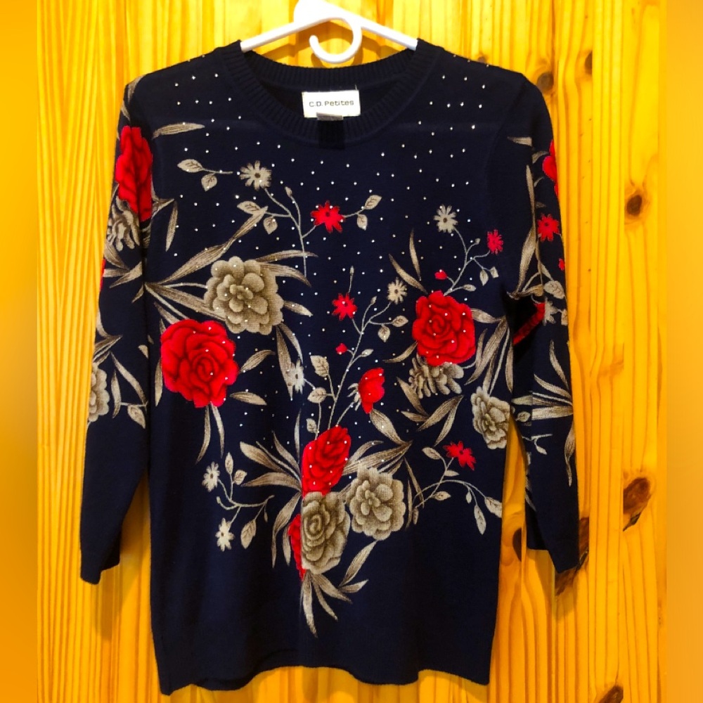 3/$10 C D Petites Acrylic Sweater